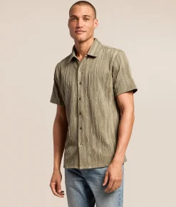 American Heritage Oceanside Stretch Shirt Melange Mint Green Sale