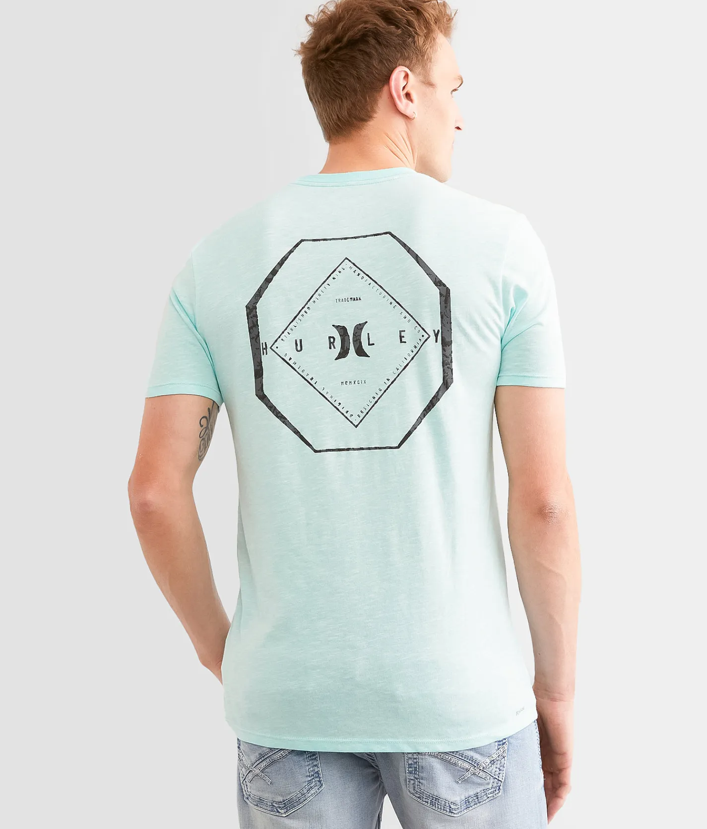 Graphic T-Shirts|Activewear | Hurley Octa T-Shirt White Blue Radiance