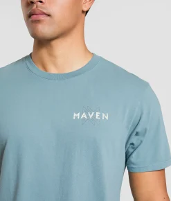 Tops|Graphic T-Shirts | Maven Co-op Octo Dagaz T-Shirt Slate