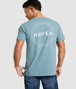 Tops|Graphic T-Shirts | Maven Co-op Octo Dagaz T-Shirt Slate