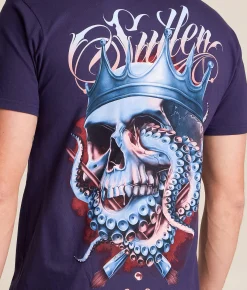 Tops|Graphic T-Shirts | Sullen Octopus King T-Shirt Astral Aura