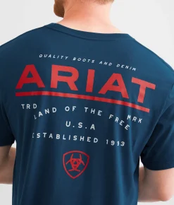 Graphic T-Shirts | Ariat Official Quality T-Shirt Sailor Blue