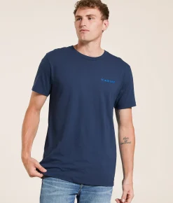 Ariat Official Quality T-Shirt Blue Dusk Clearance