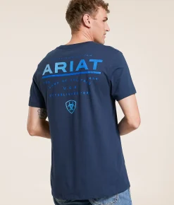 Ariat Official Quality T-Shirt Blue Dusk Clearance
