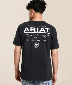 Ariat Official Quality T-Shirt Black Mineral Wash Best
