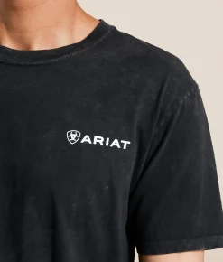 Ariat Official Quality T-Shirt Black Mineral Wash Best