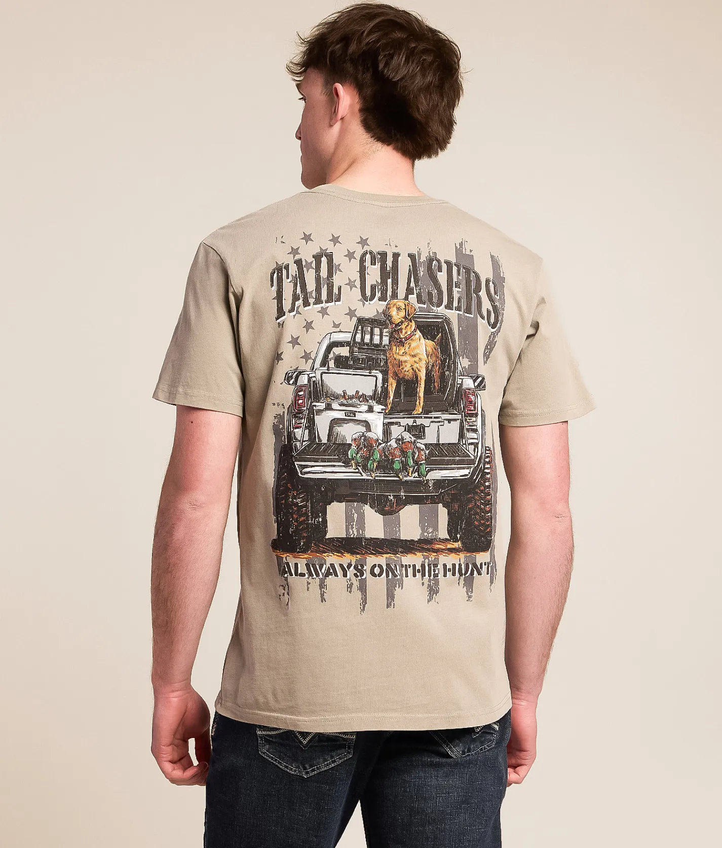Tail Chasers Club Off Road T-Shirt Chinchilla Pigment Dye