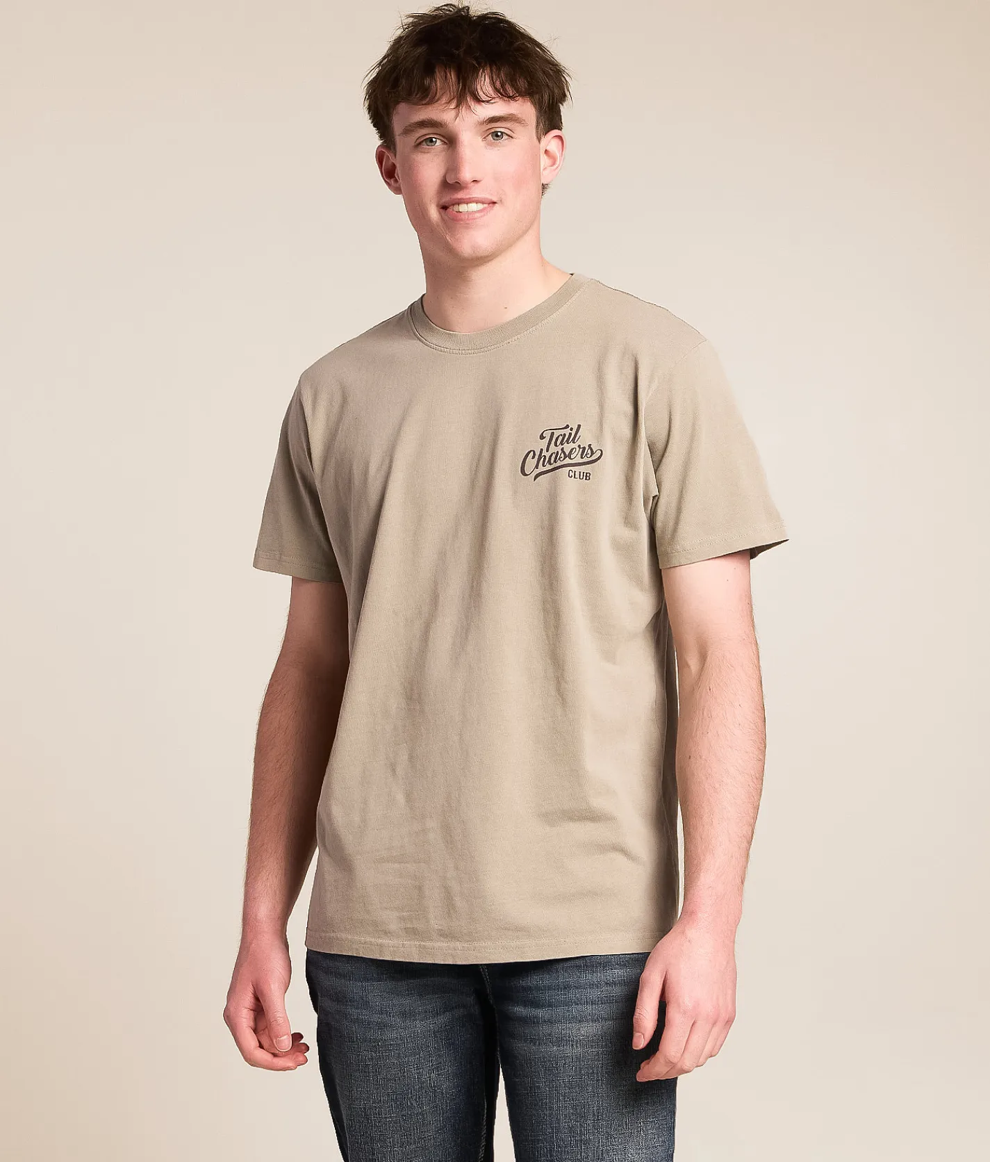 Tail Chasers Club Off Road T-Shirt Chinchilla Pigment Dye