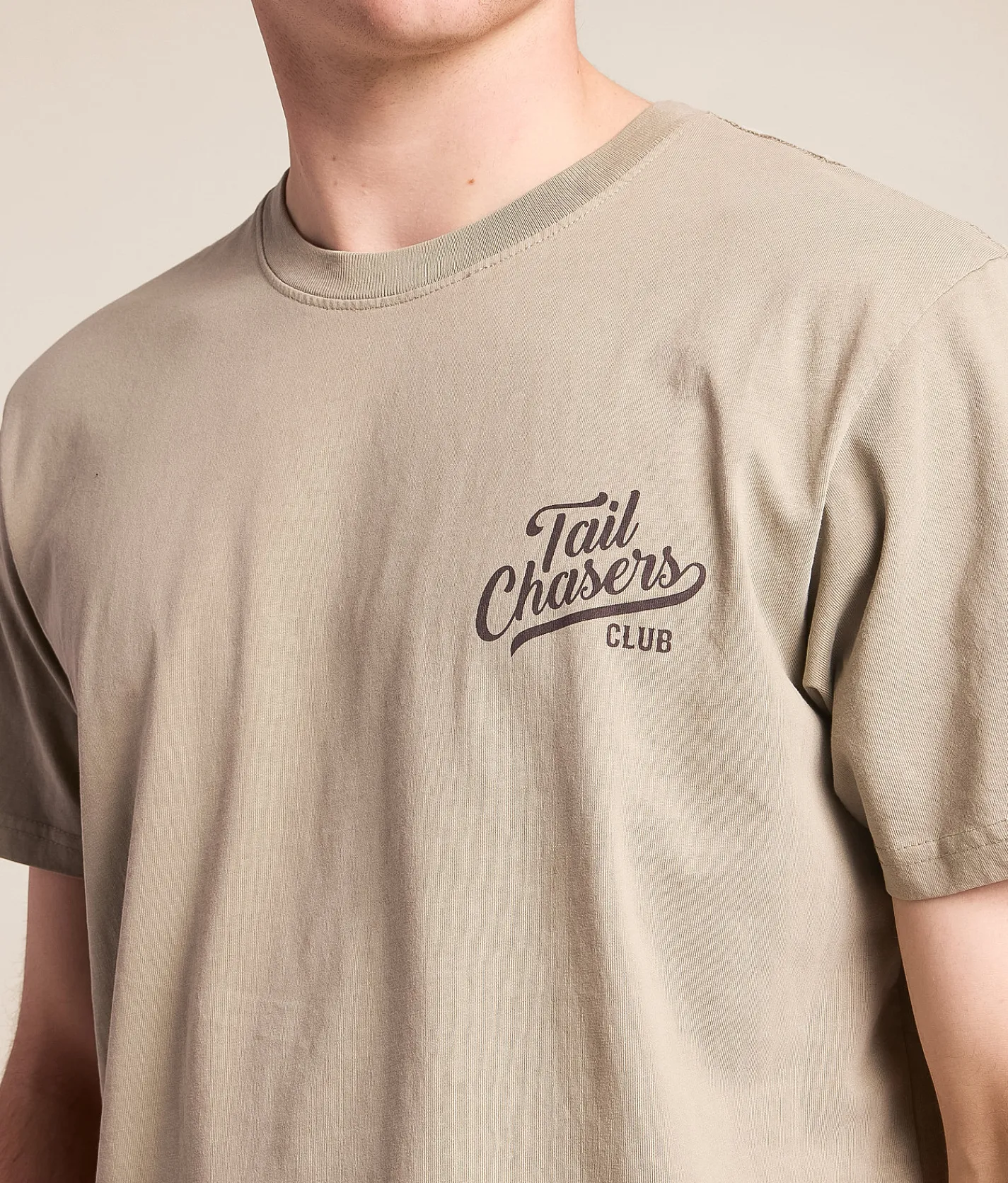 Tail Chasers Club Off Road T-Shirt Chinchilla Pigment Dye