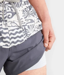 Bottoms|Swimwear | SAXX Oh Buoy 2N1 DropTemp Stretch Swim Trunks West Coast India Ink