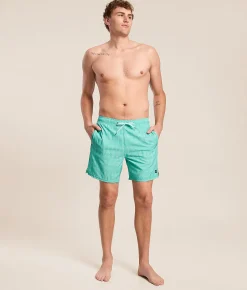 SAXX Oh Buoy 2N1 DropTemp Stretch Swim Trunks Island Lineup Surf Blue Clearance