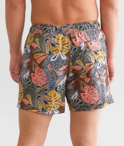 Bottoms|Swimwear | SAXX Oh Buoy 2N1 DropTemp Stretch Swim Trunks Aviary-Multi