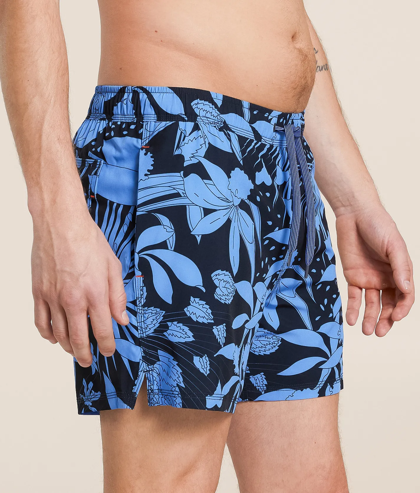 SAXX Oh Buoy 2N1 DropTemp Stretch Swim Trunks Jungle Noir Black Discount