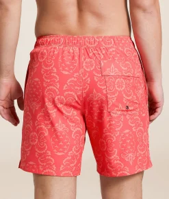 SAXX Oh Buoy 2N1 DropTemp Stretch Swim Trunks Pineapple Brocade Hibiscu Discount