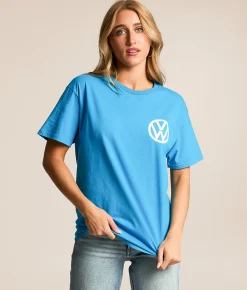 Changes Oh Happy Day Volkswagen Oversized T-Shirt Blue New
