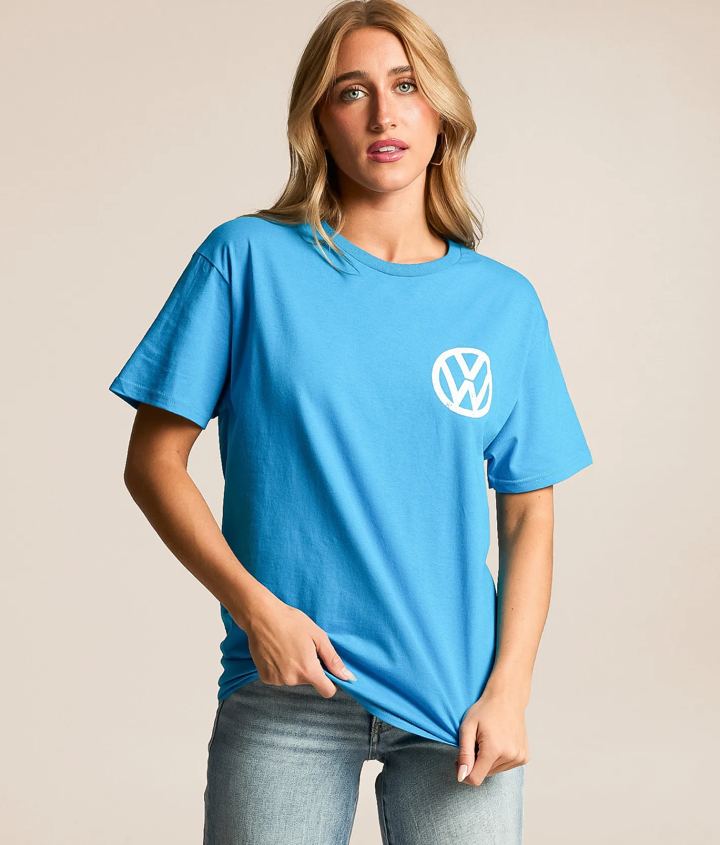 Changes Oh Happy Day Volkswagen Oversized T-Shirt Blue New