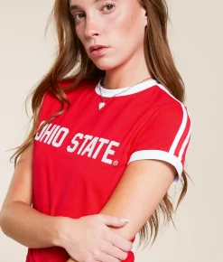 Tops | HYPE AND VICE Ohio State Buckeyes Baby Cropped T-Shirt Red