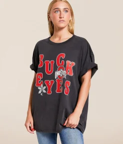 Gameday SOCIAL® Ohio State Buckeyes Oversized T-Shirt Black Sale