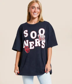 Tops | Gameday SOCIAL® Oklahoma Sooners T-Shirt Washed Black