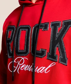 Tops | Rock Revival Oliver Hooded Sweatshirt Red
