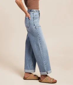 VERVET by Flying Monkey Olivia Cropped Wide Leg Stretch Jean Jump