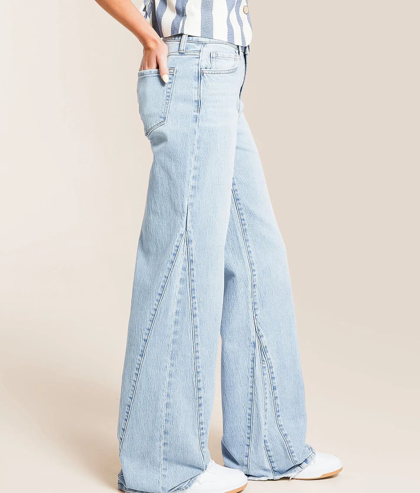 Jeans|Bottoms | VERVET by Flying Monkey Olivia High Rise Wide Leg Jean Luminosity