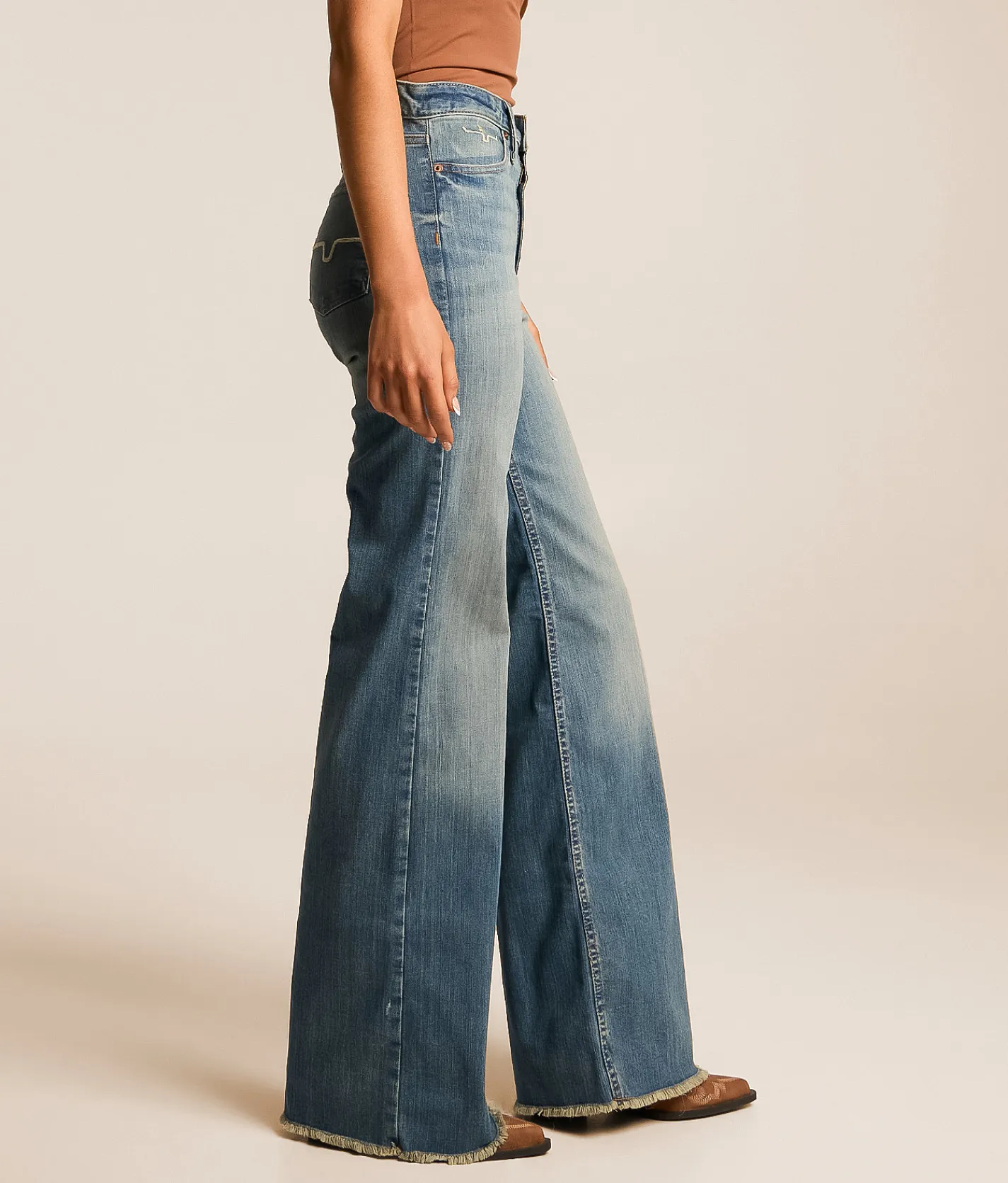 Kimes Ranch Olivia High Rise Wide Leg Jean Blue Hot
