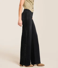 Jeans|Bottoms | VERVET by Flying Monkey Olivia Rhinestone Wide Leg Jean Openness