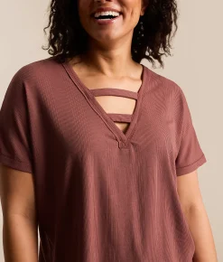 White Crow Olivia Two Way Top Rose Brown Online