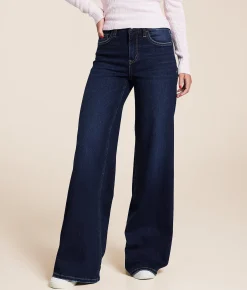 VERVET by Flying Monkey Olivia Ultra Wide Leg Stretch Jean Spark Light Online