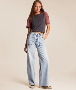 VERVET by Flying Monkey Olivia Wide Leg Strech Jean Reset New
