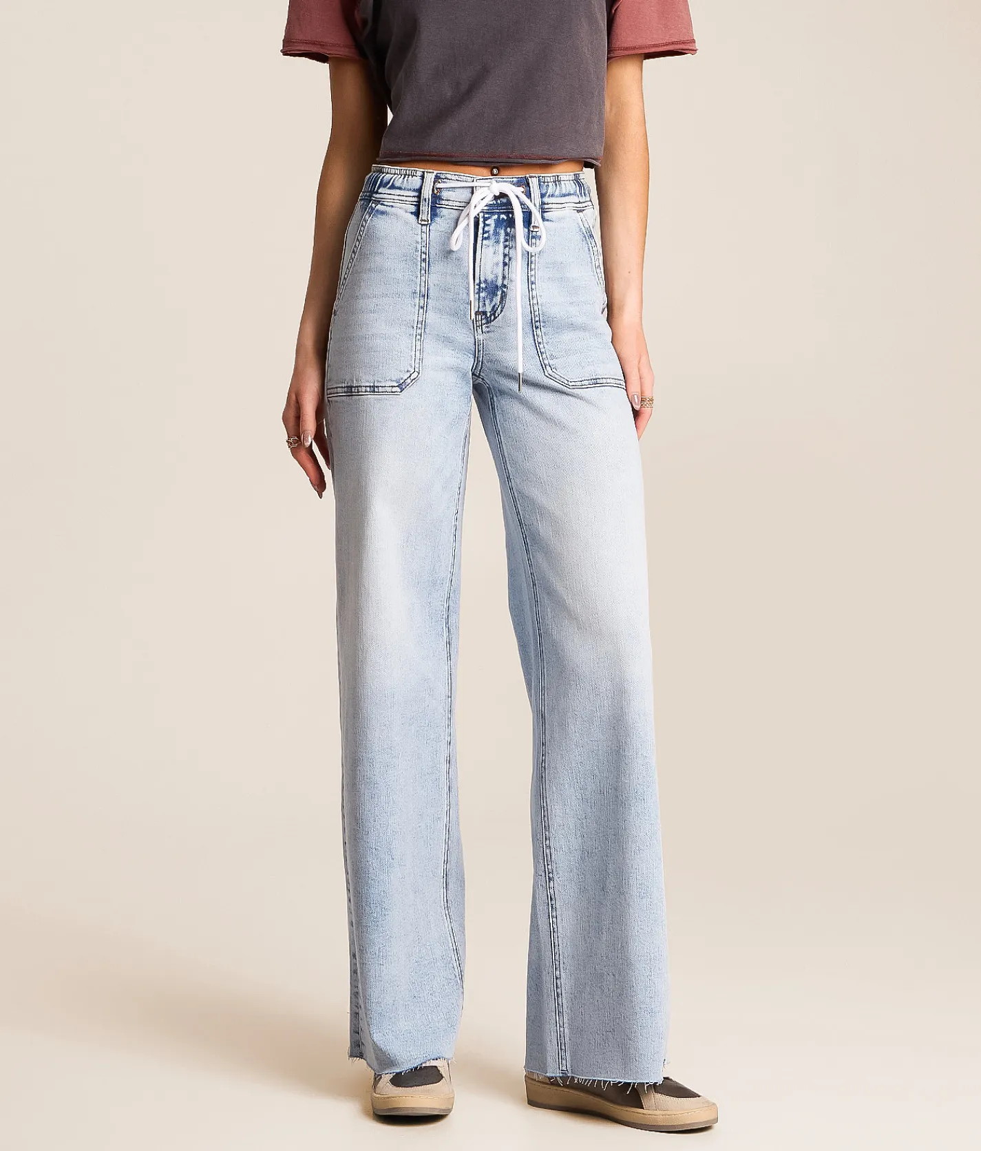 VERVET by Flying Monkey Olivia Wide Leg Strech Jean Reset New