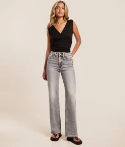 Jeans|New Jeans | VERVET by Flying Monkey Olivia Wide Leg Stretch Jean Heavenly