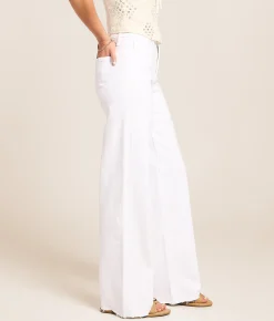 VERVET by Flying Monkey Olivia Wide Leg Stretch Jean Optic White Best