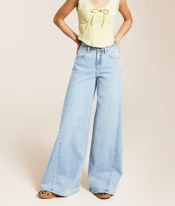 Jeans|Sale Jeans | VERVET by Flying Monkey Olivia Wide Leg Stretch Jean Luminescence