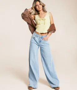 Jeans|Sale Jeans | VERVET by Flying Monkey Olivia Wide Leg Stretch Jean Luminescence