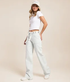 Jeans|Bottoms | VERVET by Flying Monkey Olivia Wide Leg d Jean Stripe