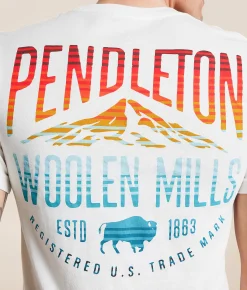 Graphic T-Shirts | Pendleton Ombre Mountain T-Shirt Vintage White