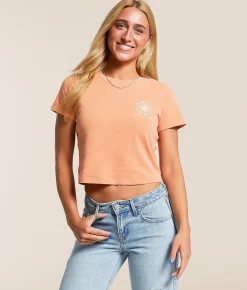 Billabong On Board Cropped T-Shirt Sunset Sale
