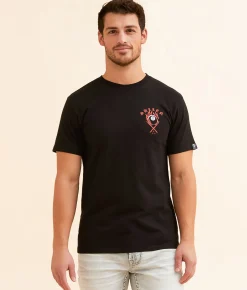 Sullen On Fire T-Shirt Jet Black Online