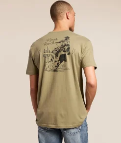 Tops|Graphic T-Shirts | Kimes Ranch On The Run T-Shirt Light Olive