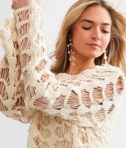 Tops | Willow & Root Open Stitch Top Henna