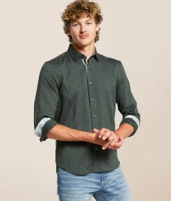 Tops | Eight X Open Weave Shirt Olive