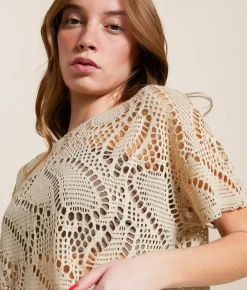 Gilded Intent Open Weave Top Stone Sale