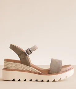 Shoes | Mia Ophidia Wedge Sandal Taupe