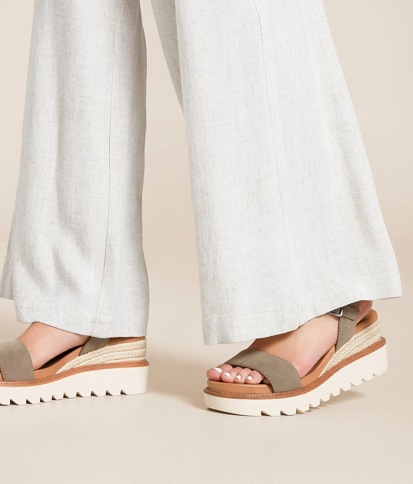 Shoes | Mia Ophidia Wedge Sandal Taupe
