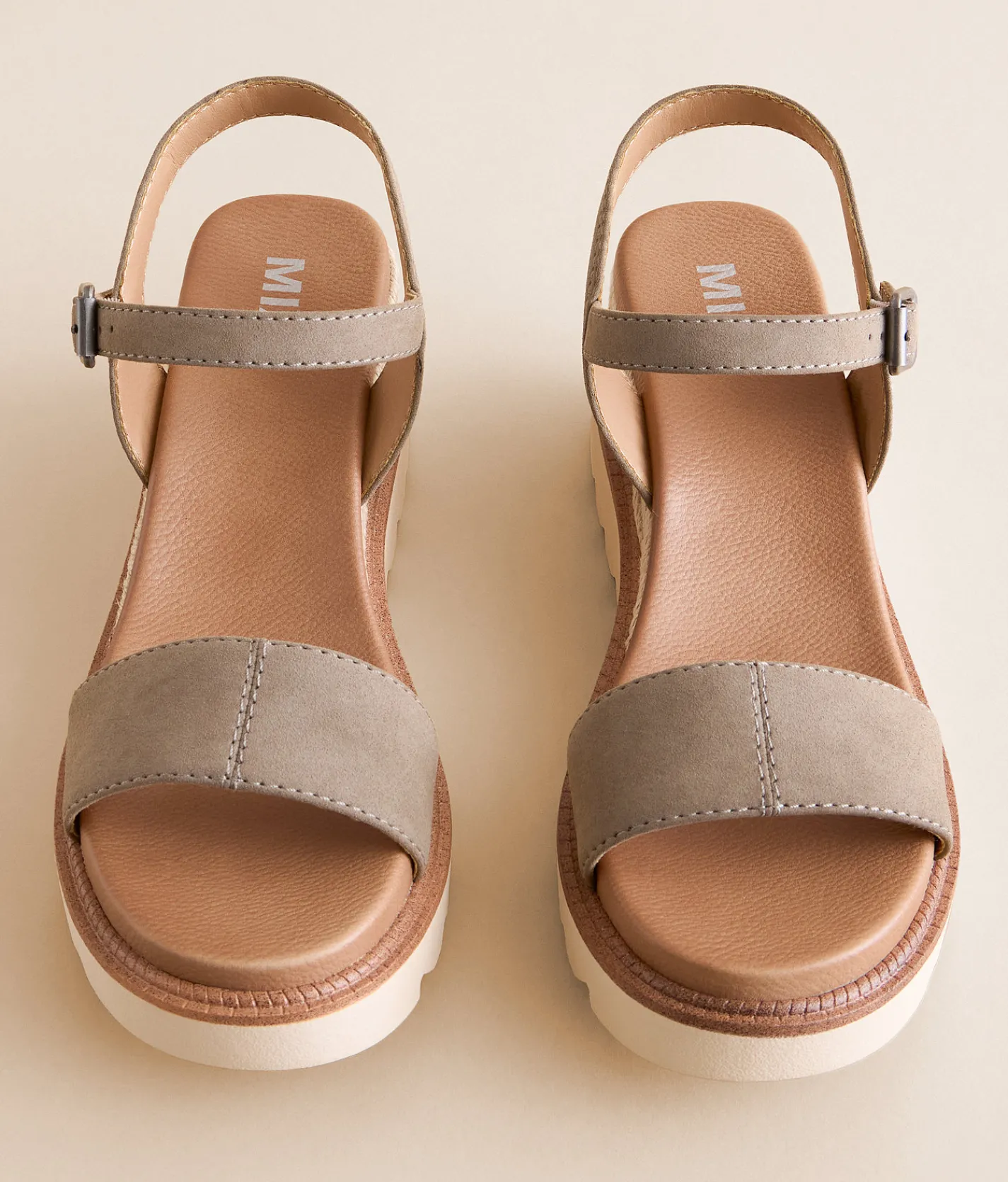 Shoes | Mia Ophidia Wedge Sandal Taupe
