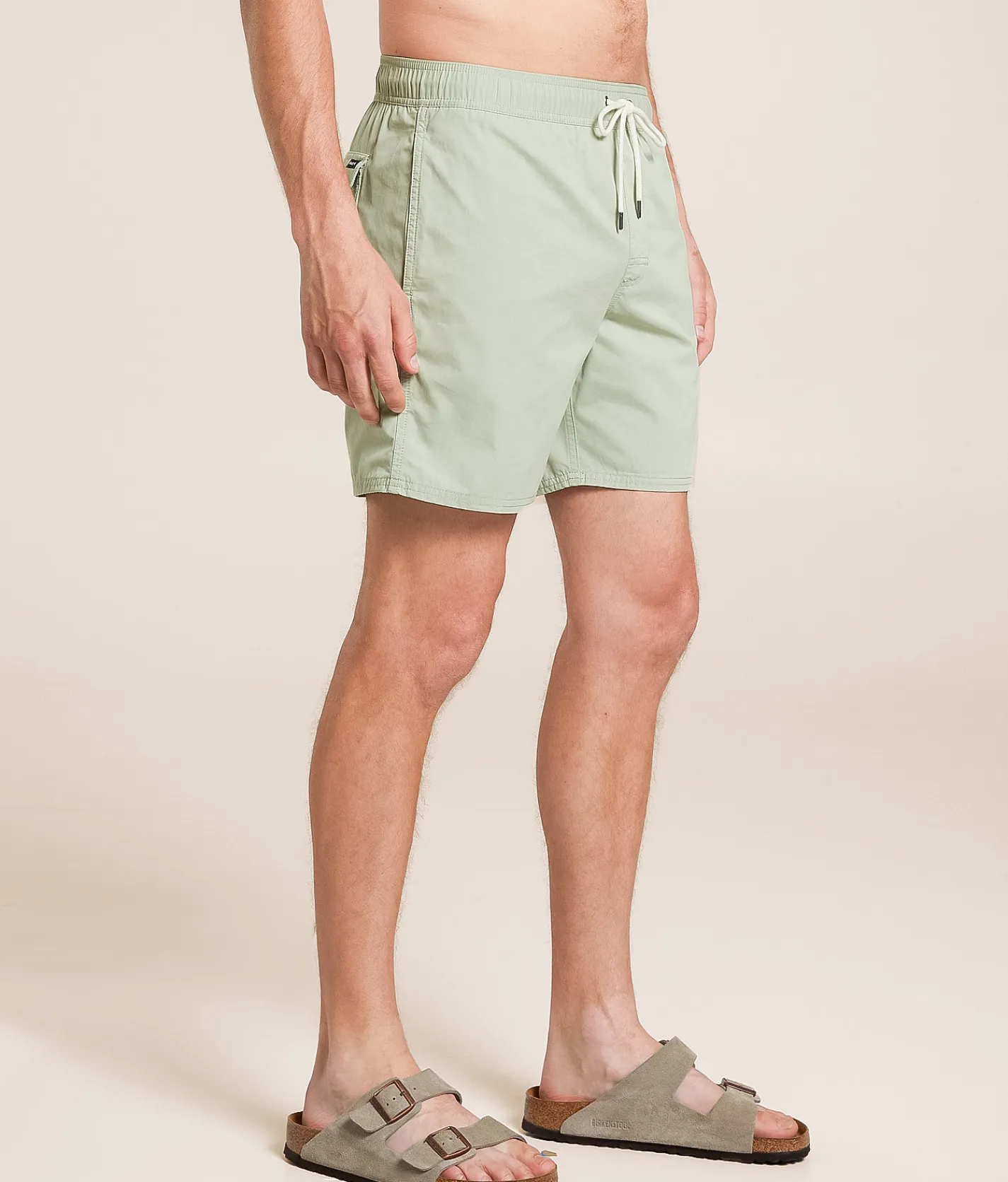 Bottoms|Swimwear | RVCA Opposites Stretch Swim Trunks Light Olive