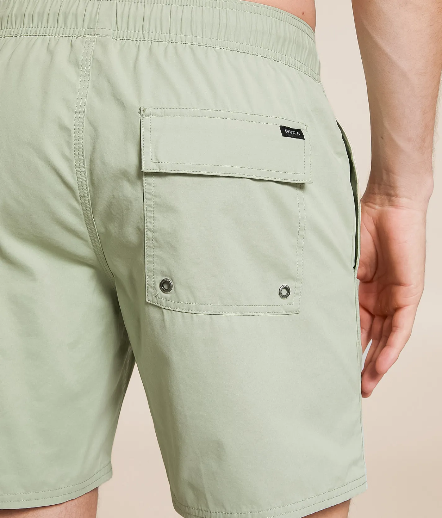 Bottoms|Swimwear | RVCA Opposites Stretch Swim Trunks Light Olive