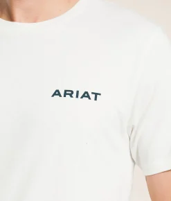 Ariat Optical Mountain T-Shirt Antique White Outlet